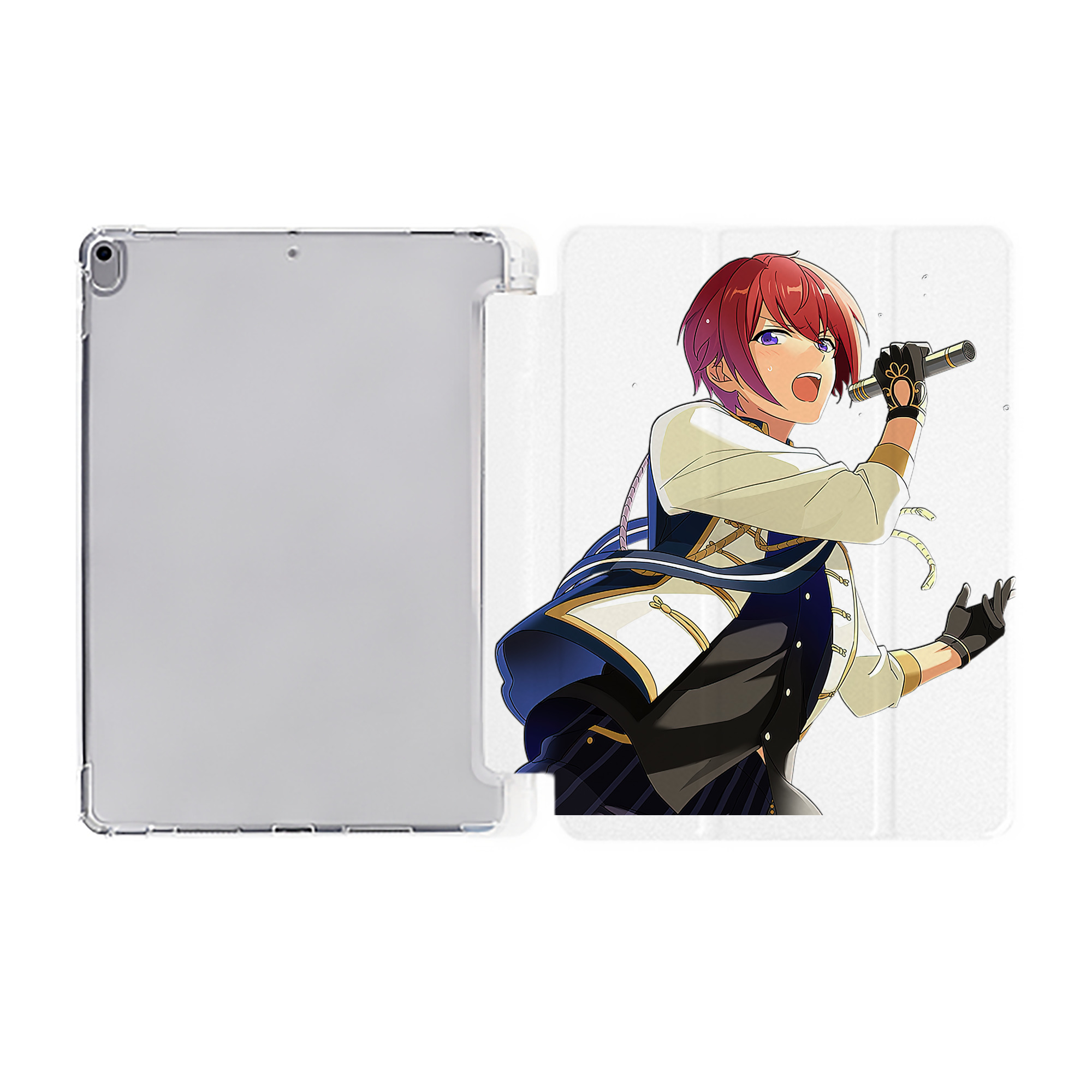 （画像用） あんさんぶるスターズ! Ensemble Stars IPad ケース ペン収納付き 三つ折りスタンド PUレザー×シリコン 対応機種9.5/10.5/10.9インチ